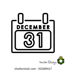 Web line icon. Calendar