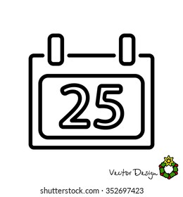 Web line icon. Calendar