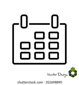 Web line icon. Calendar
