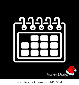 Web line icon. Calendar