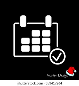 Web line icon. Calendar
