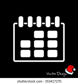 Web line icon. Calendar
