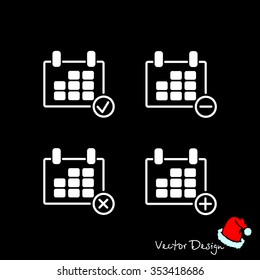 Web line icon. Calendar