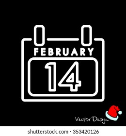 Web line icon. Calendar