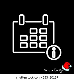 Web line icon. Calendar