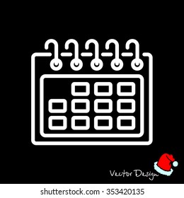 Web line icon. Calendar
