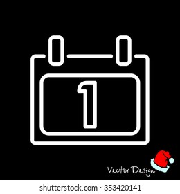 Web line icon. Calendar