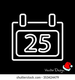 Web line icon. Calendar