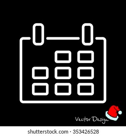 Web line icon. Calendar