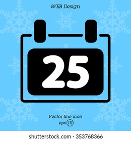 Web line icon. Calendar