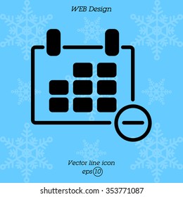 Web line icon. Calendar