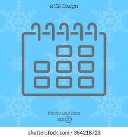 Web line icon. Calendar