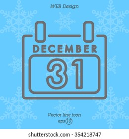Web line icon. Calendar