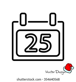 Web line icon. Calendar