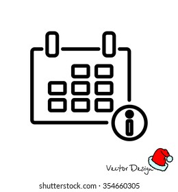 Web line icon. Calendar