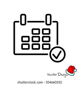 Web line icon. Calendar