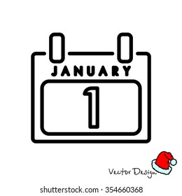 Web line icon. Calendar