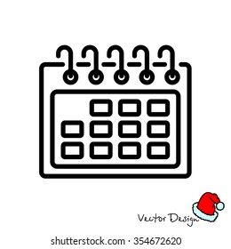 Web line icon. Calendar