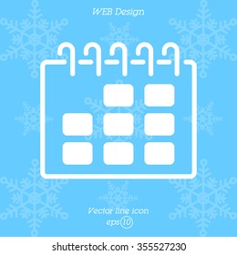 Web line icon. Calendar
