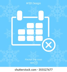 Web line icon. Calendar