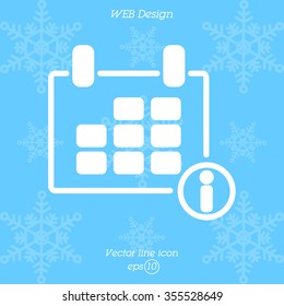 Web line icon. Calendar