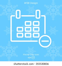 Web line icon. Calendar