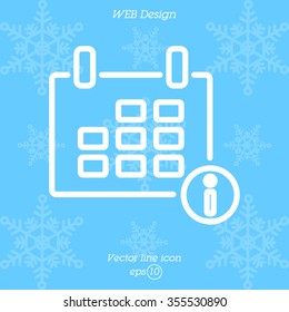 Web line icon. Calendar