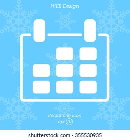 Web line icon. Calendar