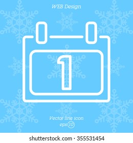 Web line icon. Calendar