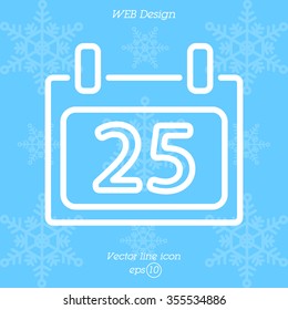 Web line icon. Calendar