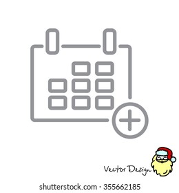 Web line icon. Calendar