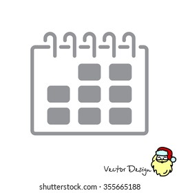 Web line icon. Calendar