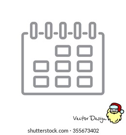 Web line icon. Calendar