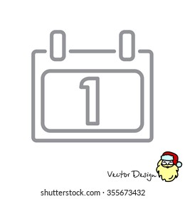 Web line icon. Calendar