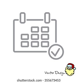 Web line icon. Calendar