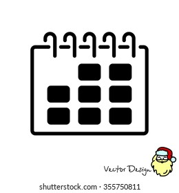 Web line icon. Calendar