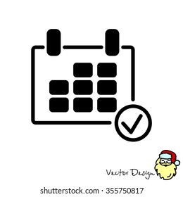 Web line icon. Calendar