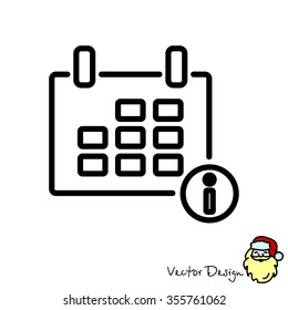 Web line icon. Calendar