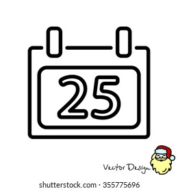 Web line icon. Calendar
