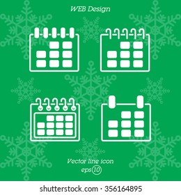 Web line icon. Calendar