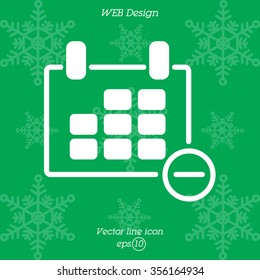 Web line icon. Calendar