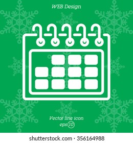 Web line icon. Calendar