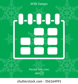 Web line icon. Calendar