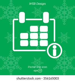 Web line icon. Calendar