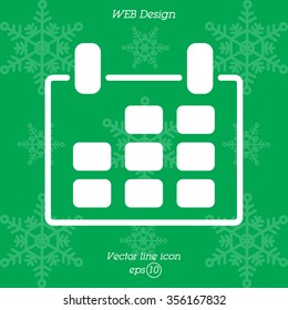 Web line icon. Calendar