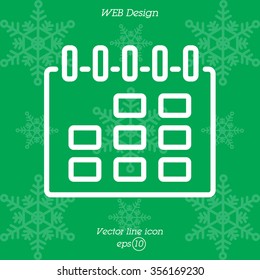 Web line icon. Calendar