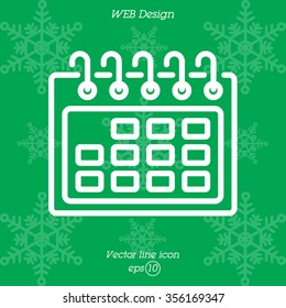 Web line icon. Calendar