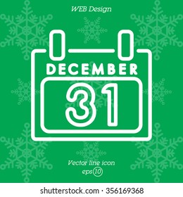 Web line icon. Calendar