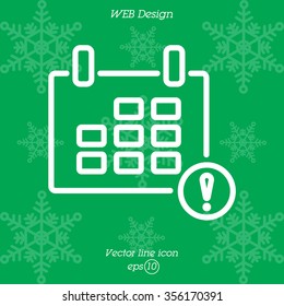 Web line icon. Calendar