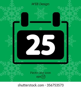 Web line icon. Calendar